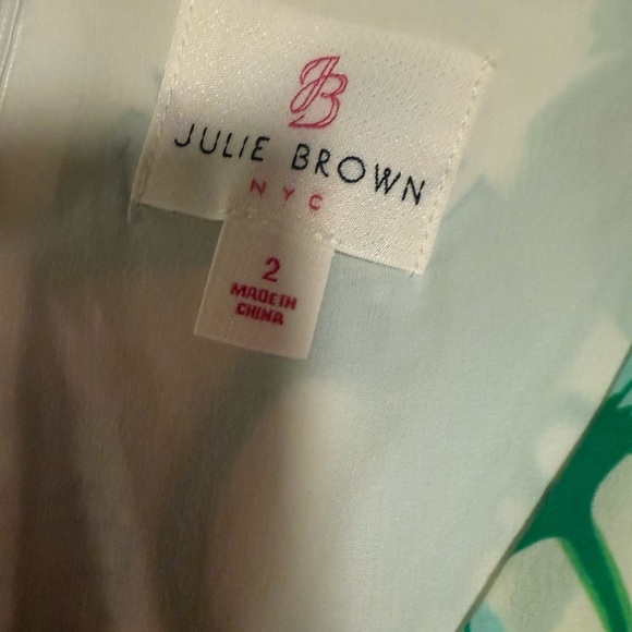 Julie Brown Graphic Green and Yellow Midi Dress - Picture 7 of 8